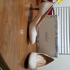 Cream  kitten heel shoes
